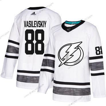 Lightning #88 Andrei Vasilevskiy Bílý Autentické 2019 All-Star Sešitý Hokejový dres – Pánské