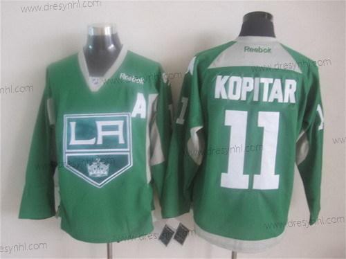 Los Angeles Kings #11 Anze Kopitar 2014 Training Zelená dres – Pánské