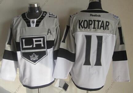 Los Angeles Kings #11 Anze Kopitar 2015 Stadium Series Šedá #2 Bílý dres – Pánské