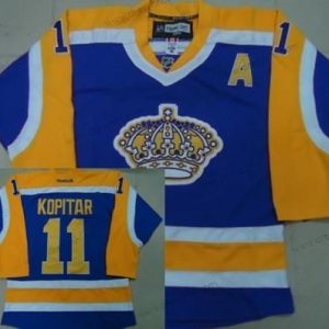 Los Angeles Kings #11 Anze Kopitar Nachový With Žlutá dres – Pánské