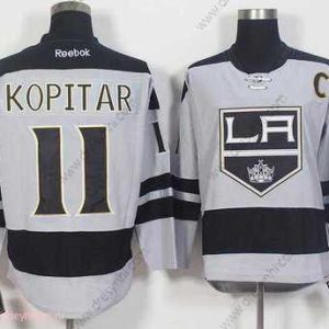 Los Angeles Kings #11 Anze Kopitar Šedá Náhradní Sešitý NHL 2016-17 Reebok Hokejový dres – Pánské