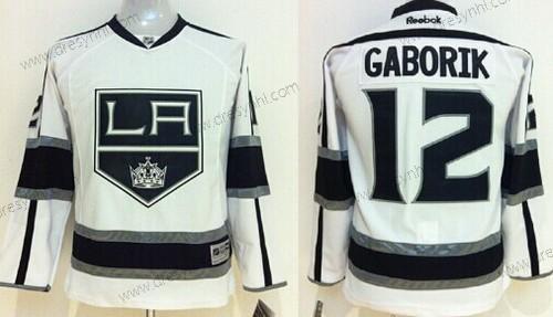 Los Angeles Kings #12 Marian Gaborik Bílý dres – Dětské