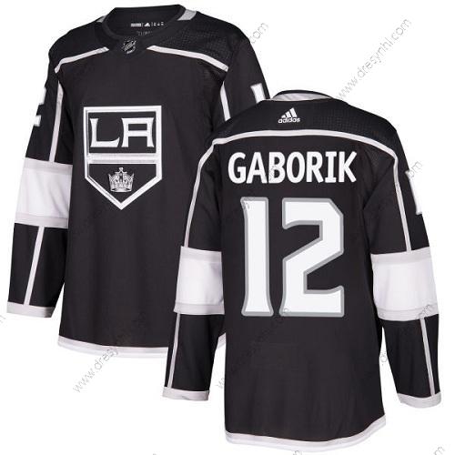 Los Angeles Kings #12 Marian Gaborik Černá Domácí dres Autentické Sešitý NHL dres – Juniorské