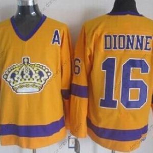 Los Angeles Kings #16 Marcel Dionne Žlutá Retro CCM dres – Pánské