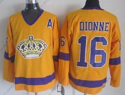 Los Angeles Kings #16 Marcel Dionne Žlutá Retro CCM dres – Pánské