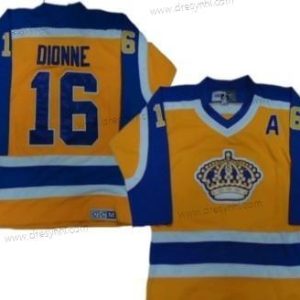 Los Angeles Kings #16 Marcel Dionne Žlutá With Nachový Retro CCM dres – Pánské