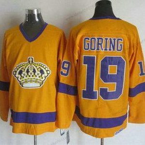 Los Angeles Kings #19 Butch Goring 1970-71 Bílý CCM Vintage dres – Pánské