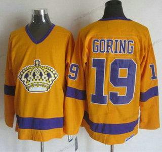 Los Angeles Kings #19 Butch Goring 1970-71 Bílý CCM Vintage dres – Pánské