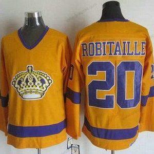 Los Angeles Kings #20 Luc Robitaille 1970-71 Bílý CCM Vintage dres – Pánské