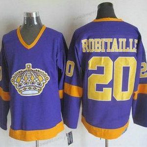 Los Angeles Kings #20 Luc Robitaille 1977-79 Nachový CCM Vintage dres – Pánské