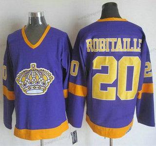 Los Angeles Kings #20 Luc Robitaille 1977-79 Nachový CCM Vintage dres – Pánské