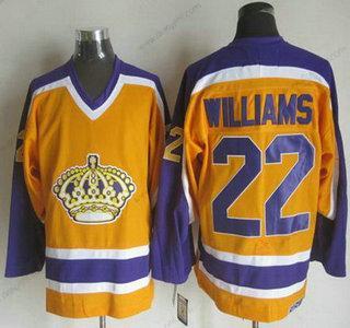 Los Angeles Kings #22 Tiger Williams 1980-81 Žlutá CCM Vintage dres – Pánské