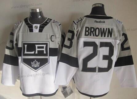 Los Angeles Kings #23 Dustin Brown 2015 Stadium Series Šedá Bílý dres – Pánské