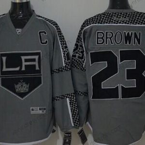 Los Angeles Kings #23 Dustin Brown Charcoal Šedá dres – Pánské