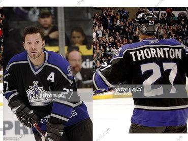 Los Angeles Kings #27 Scott Thornton Černá Třetí dres dres – Pánské