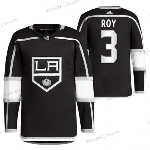 Los Angeles Kings #3 Matt Roy Černá Sešitý dres – Pánské