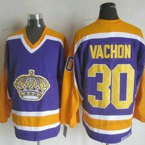 Los Angeles Kings #30 Rogie Vachon 1980-81 Nachový CCM Vintage dres – Pánské