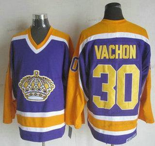 Los Angeles Kings #30 Rogie Vachon 1980-81 Nachový CCM Vintage dres – Pánské