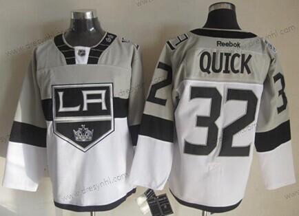 Los Angeles Kings #32 Jonathan Quick 2015 Stadium Series Šedá #2 Bílý dres – Pánské