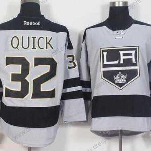 Los Angeles Kings #32 Jonathan Quick Šedá Náhradní Sešitý NHL 2016-17 Reebok Hokejový dres – Pánské