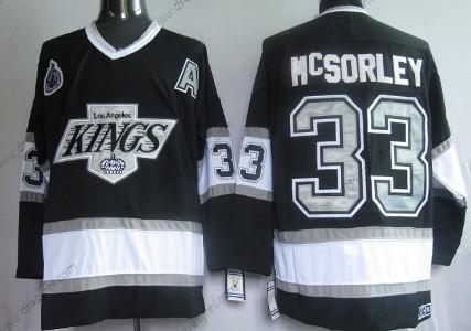 Los Angeles Kings #33 Marty Mcsorley Černá Retro CCM dres – Pánské