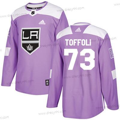 Los Angeles Kings #73 Tyler Toffoli Nachový Autentické Bojuje proti rakovině Sešitý NHL dres – Juniorské