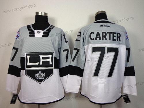 Los Angeles Kings #77 Jeff Carter 2015 Stadium Series Šedá #2 Bílý dres – Pánské