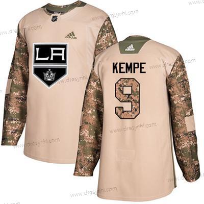 Los Angeles Kings #9 Adrian Kempe Camo Autentické 2017 Veterans Day Sešitý NHL dres – Juniorské