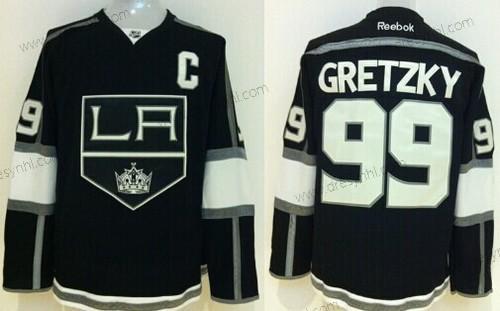 Los Angeles Kings #99 Wayne Gretzky Černá dres – Pánské