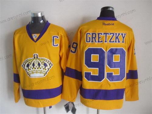 Los Angeles Kings #99 Wayne Gretzky Žlutá dres – Pánské