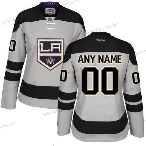 Los Angeles Kings Personalizované Šedá Náhradní Sešitý NHL Reebok Hokejový dres – Dámské