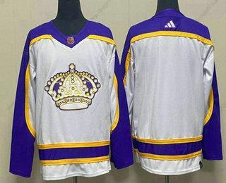 Los Angeles Kings Prázdný Bílý 2022 Obrácený Retro Sešitý dres – Pánské