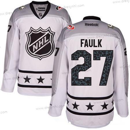 Metropolitan Division Carolina Hurricanes #27 Justin Faulk Reebok Bílý 2017 NHL All-Star Sešitý Hokejový dres – Pánské