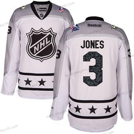 Metropolitan Division Columbus Blue Jackets #3 Seth Jones Reebok Bílý 2017 NHL All-Star Sešitý Hokejový dres – Pánské