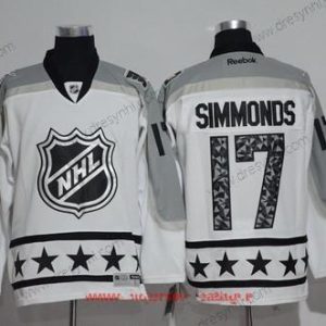 Metropolitan Division Philadelphia Flyers #17 Wayne Simmonds Reebok Bílý 2017 NHL All-Star Sešitý Hokejový dres – Pánské