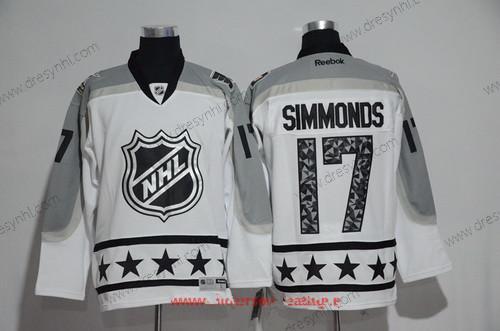 Metropolitan Division Philadelphia Flyers #17 Wayne Simmonds Reebok Bílý 2017 NHL All-Star Sešitý Hokejový dres – Pánské