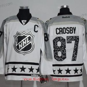 Metropolitan Division Pittsburgh Penguins #87 Sidney Crosby Reebok Bílý 2017 NHL All-Star Sešitý Hokejový dres – Pánské