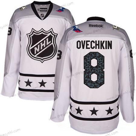 Metropolitan Division Washington Capitals #8 Alexander Ovechkin Reebok Bílý 2017 NHL All-Star Sešitý Hokejový dres – Pánské