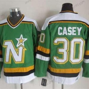 Minnesota North Dallas Stars #30 Jon Casey 1988-89 Zelená CCM Vintage dres – Pánské