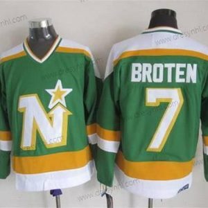 Minnesota North Dallas Stars #7 Neal Broten 1978-79 Zelená CCM Vintage dres – Pánské