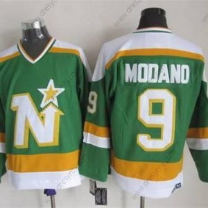 Minnesota North Dallas Stars #9 Mike Modano 1978-79 Zelená CCM Vintage dres – Pánské