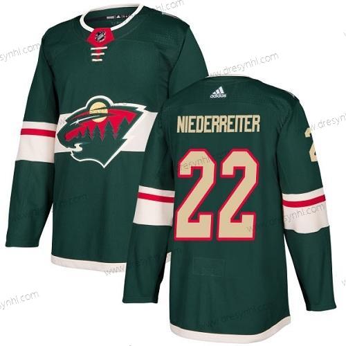 Minnesota Wild #22 Nino Niederreiter Zelená Domácí dres Autentické Sešitý NHL dres – Juniorské