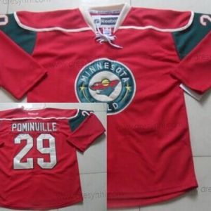 Minnesota Wild #29 Jason Pominville Červené dres – Pánské