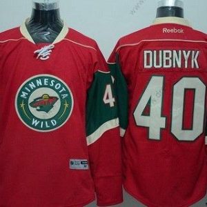 Minnesota Wild #40 Devan Dubnyk Červené Reebok Hokejový dres – Pánské