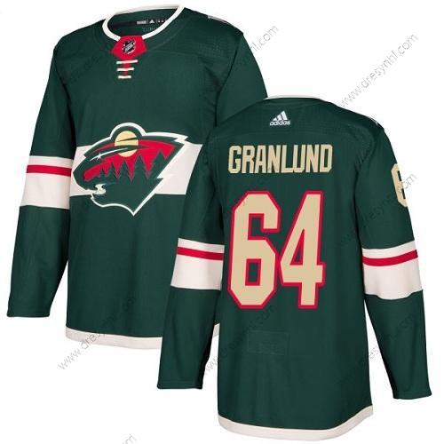 Minnesota Wild #64 Mikael Granlund Zelená Domácí dres Autentické Sešitý NHL dres – Juniorské