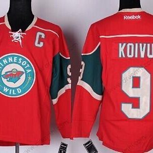 Minnesota Wild #9 Mikko Koivu Červené dres – Pánské