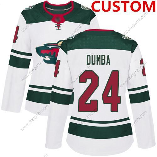 Minnesota Wild Personalizované Bílý Road Autentické Sešitý Hokejový dres – Dámské