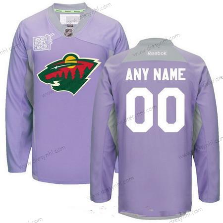 Minnesota Wild Personalizované Nachový Růžový Reebok Hokejový Bojuje proti rakovině Tréninkový dres – Pánské