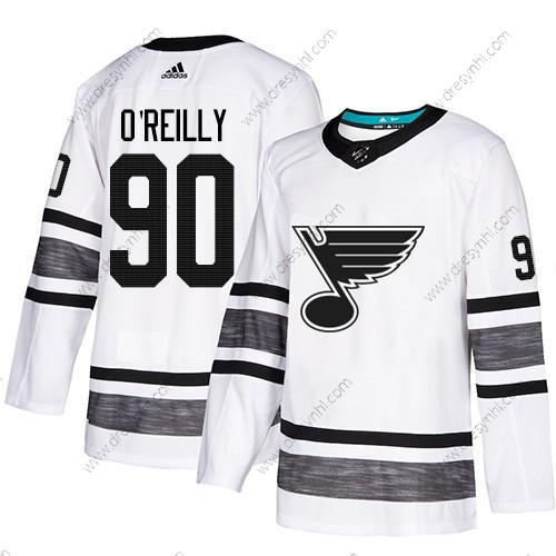 Modrýs #90 Ryan O’Reilly Bílý Autentické 2019 All-Star Sešitý Hokejový dres – Pánské