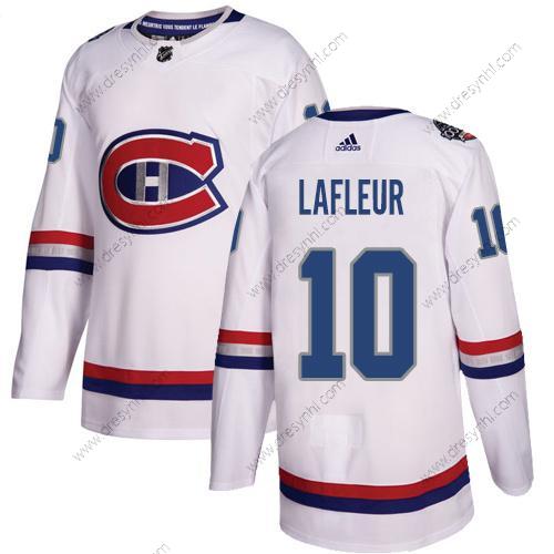 Montreal Canadiens #10 Guy Lafleur Bílý Autentické 1917-2017 100th Klasický Sešitý NHL dres – Juniorské